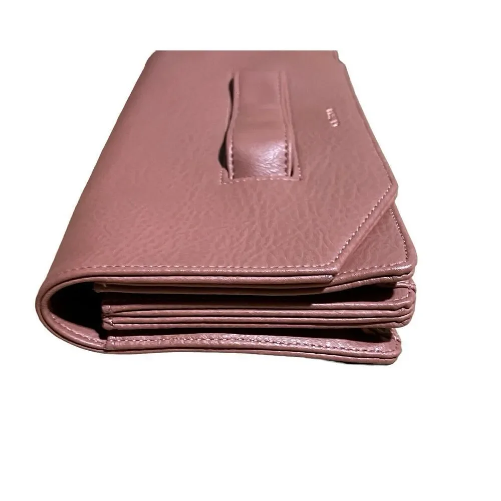 Matt and Nat Bag Women's Natural Abiko Fold Over Clutch Hand Grab‎ Pink Clay